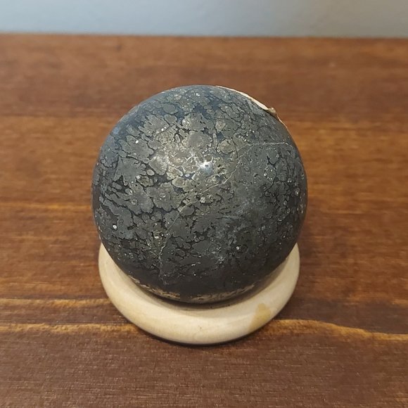🔥 Sale 🔥 Pyrite in Botryoidal Agate Sphere - Final Price - Picture 1 of 10